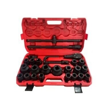 Galvučių rinkinys 12 kampų 3/4" + 1"  26vnt. (21-65mm)