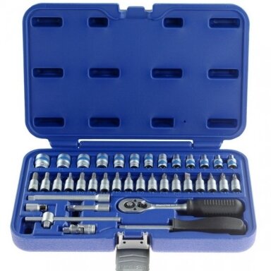 Galvučių rinkinys 1/4" 38vnt. Galvučių rinkinys 1/4" 38vnt.