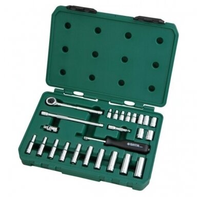 Galvučių rinkinys colinė sistema 1/4"(5/32'-1/2') 25vnt. Galvučių rinkinys colinė sistema 1/4"(5/32'-1/2') 25vnt.