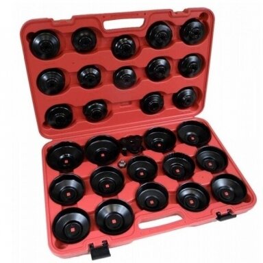 Galvučių rinkinys tepalo filtrams presuotas plienas 30vnt. 1/2" 3/8" S10491 Galvučių rinkinys tepalo filtrams presuotas plienas 30vnt. 1/2" 3/8" S10491