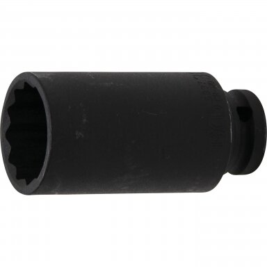 Galvutė smūginė ilga plonasienė daugiakampė 1/2" 30mm