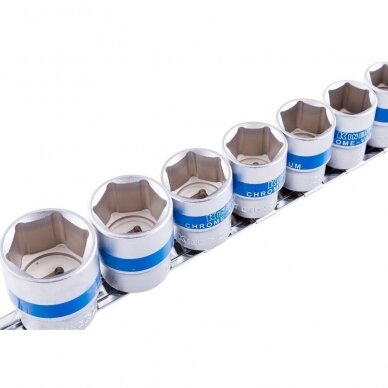 Galvučių rinkinys šešiakampių 1/2" 8-30mm 16vnt. 1 Galvučių rinkinys šešiakampių 1/2" 8-30mm 16vnt. 1