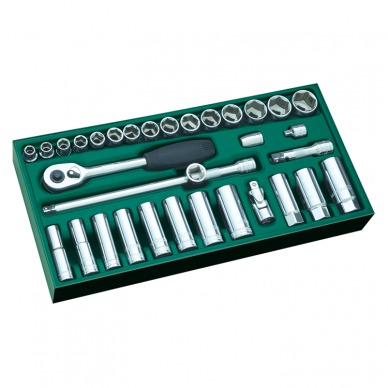 Galvučių rinkinys 33vnt. 3/8" Galvučių rinkinys 33vnt. 3/8"