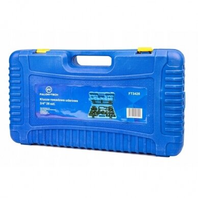 Galvučių rinkinys 6 ir 12 kampų 3/4" 26vnt. (17-65mm) 5