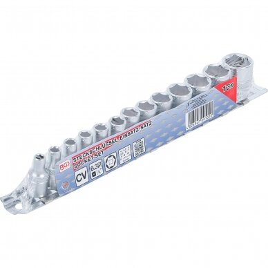 Galvučių rinkinys šešiakampių 1/4" 4-14mm 13vnt. 9102 3
