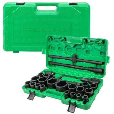 Galvučių rinkinys 6 kampų 3/4" + 1" 26vnt. (17-65mm) 2