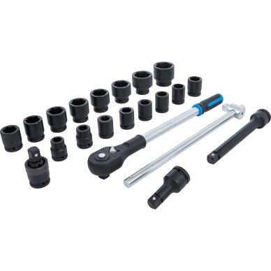 Galvučių rinkinys 6 kampų 3/4" 21vnt. (19-50mm) 5258 4 Galvučių rinkinys 6 kampų 3/4" 21vnt. (19-50mm) 5258 4