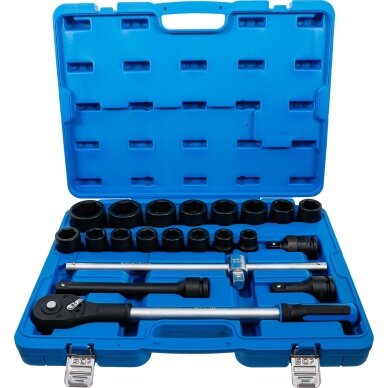 Galvučių rinkinys 6 kampų 3/4" 21vnt. (19-50mm) 5258 Galvučių rinkinys 6 kampų 3/4" 21vnt. (19-50mm) 5258