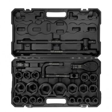 Galvučių rinkinys 6 kampų 3/4" 26vnt. (17-65mm) 2 Galvučių rinkinys 6 kampų 3/4" 26vnt. (17-65mm) 2