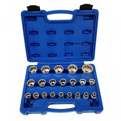 Galvučių rinkinys daugiakampių 1/2" 8-36mm 21vnt. SK-021-03 4 Galvučių rinkinys daugiakampių 1/2" 8-36mm 21vnt. SK-021-03 4