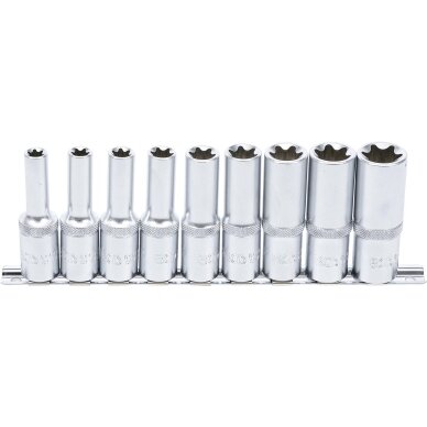 Galvučių rinkinys E-tipo ilgos 1/2" 10-24mm 9vnt. 2026 1 Galvučių rinkinys E-tipo ilgos 1/2" 10-24mm 9vnt. 2026 1