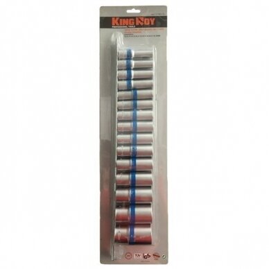 Galvučių rinkinys ilgų daugiakampių 1/2" 10-32mm 15vnt. Galvučių rinkinys ilgų daugiakampių 1/2" 10-32mm 15vnt.