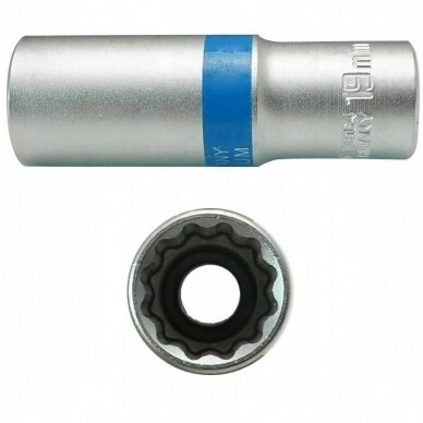 Galvučių rinkinys ilgų daugiakampių 1/2" 10-32mm 15vnt. 1 Galvučių rinkinys ilgų daugiakampių 1/2" 10-32mm 15vnt. 1