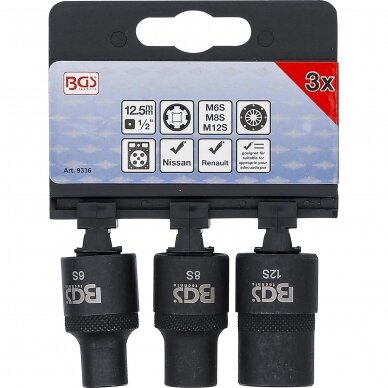 Galvučių rinkinys spline (Ribe) M6S, M8S, M12S 3vnt. 9336 1