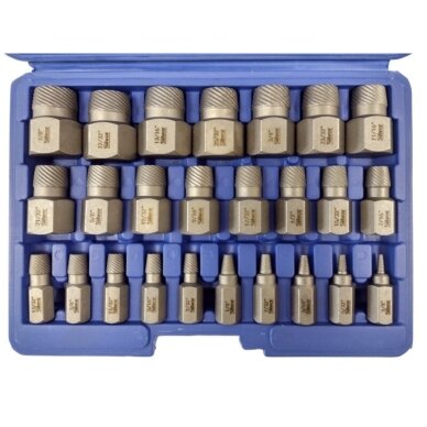 Sraigtinių ištraukiklių rinkinys 3-23mm 25vnt. S10757