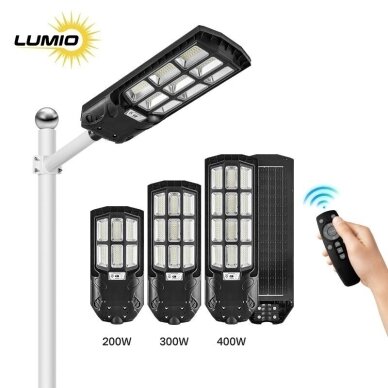 Gatvės šviestuvas su saulės baterija 200-400W 6500K su laikikliu 5 Gatvės šviestuvas su saulės baterija 200-400W 6500K su laikikliu 5