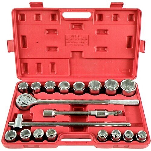 Galvučių rinkinys 6 kampų 3/4" 21vnt. (19-50mm) SK-021-01 Galvučių rinkinys 6 kampų 3/4" 21vnt. (19-50mm) SK-021-01