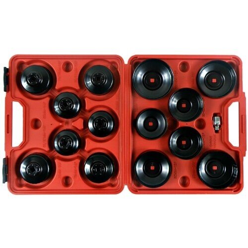 Galvučių rinkinys tepalo filtrams presuotas plienas 15vnt. 1/2" S10490
