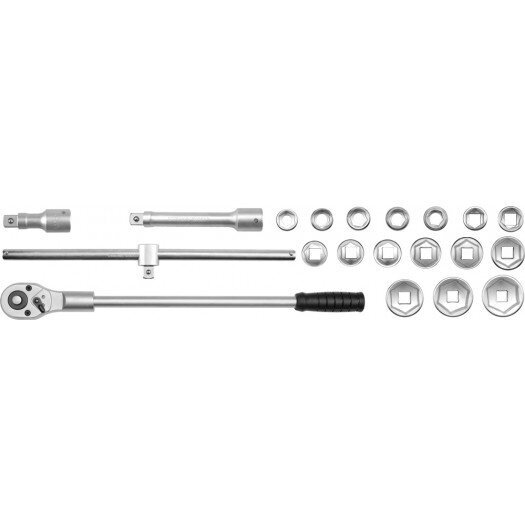 Galvučių rinkinys 6 kampų 3/4" 20vnt. (19-50mm) 3 Galvučių rinkinys 6 kampų 3/4" 20vnt. (19-50mm) 3