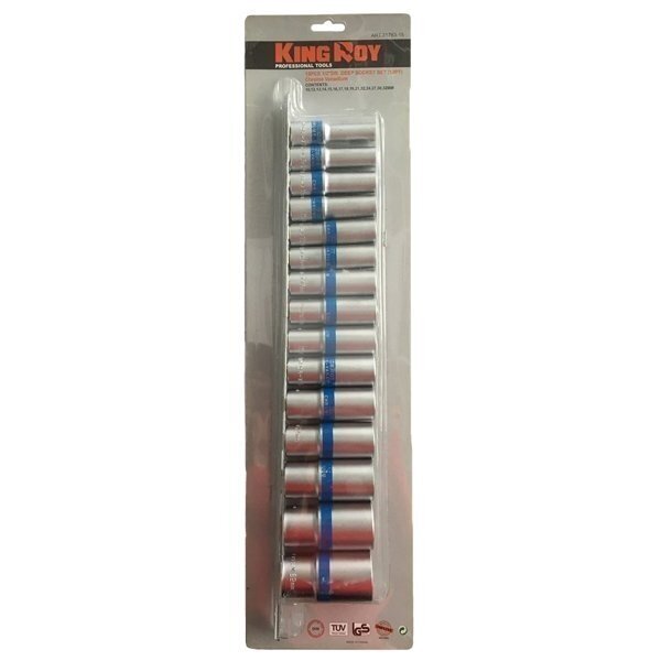 Galvučių rinkinys ilgų daugiakampių 1/2" 10-32mm 15vnt. Galvučių rinkinys ilgų daugiakampių 1/2" 10-32mm 15vnt.