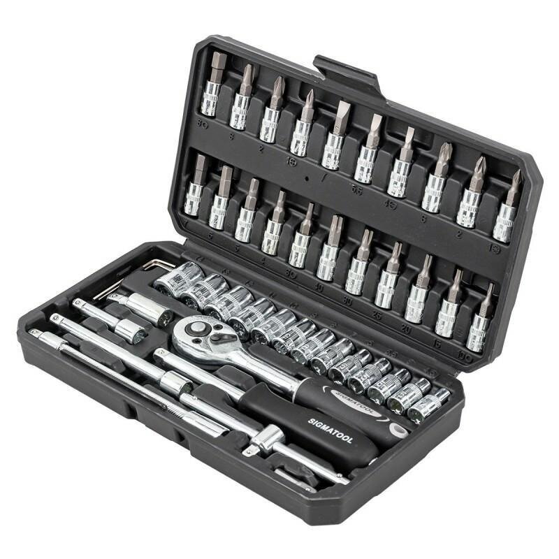 Galvučių rinkinys 1/4" 46vnt.