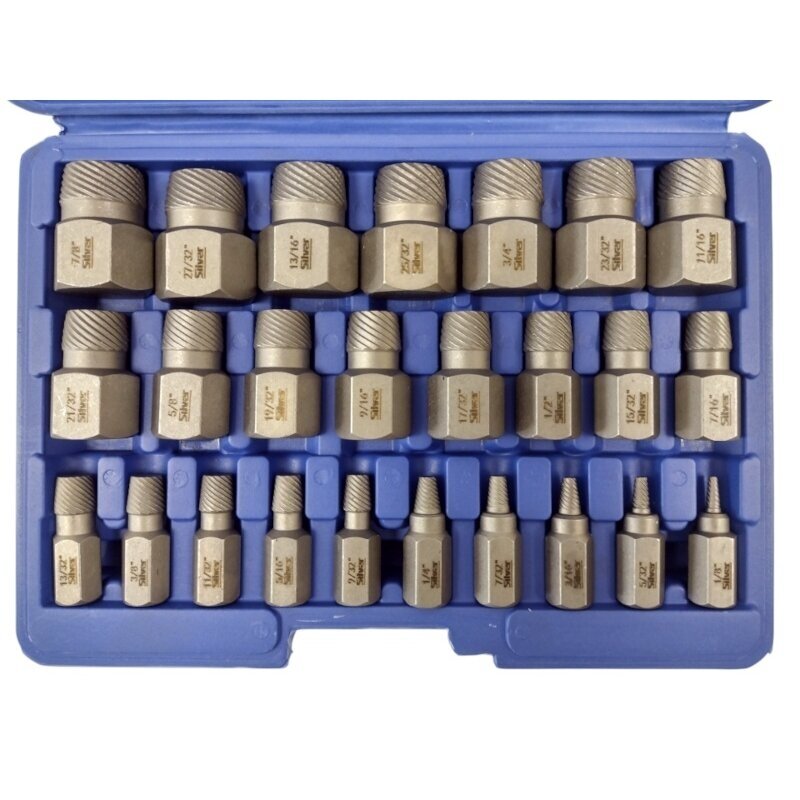 Sraigtinių ištraukiklių rinkinys 3-23mm 25vnt. S10757