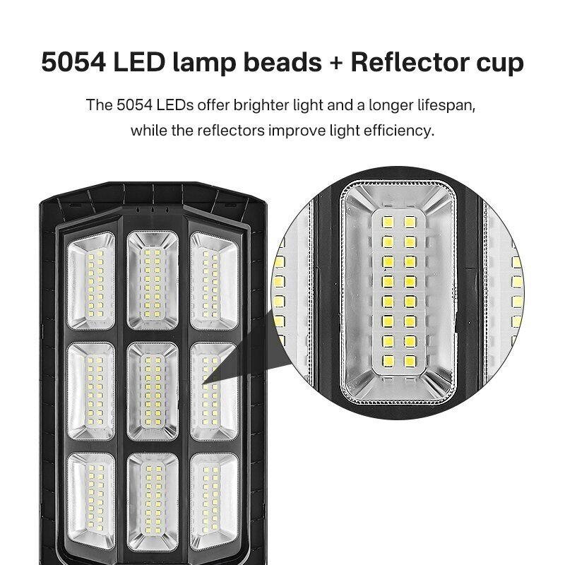 Gatvės šviestuvas su saulės baterija 200-400W 6500K su laikikliu 4