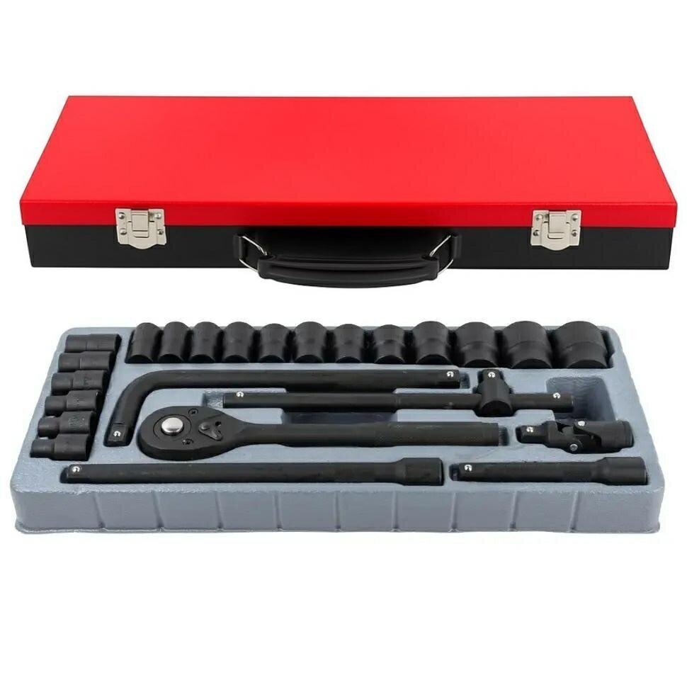 Galvučių rinkinys šešiakampių 1/2" 24vnt. (8-32mm) Galvučių rinkinys šešiakampių 1/2" 24vnt. (8-32mm)