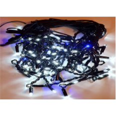 Girlianda varvekliai 120LED Balta + 20% mėlyna greitai mirksinčios spalvos Girlianda varvekliai 120LED Balta + 20% mėlyna greitai mirksinčios spalvos