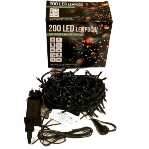 Girlianda 200LED 8 funkcijos Spalvota (Mėlyna/geltona/žalia/raudona) 1 Girlianda 200LED 8 funkcijos Spalvota (Mėlyna/geltona/žalia/raudona) 1