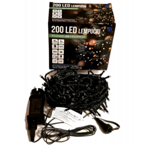 Girlianda 200LED 8 funkcijos Mėlyna 1 Girlianda 200LED 8 funkcijos Mėlyna 1