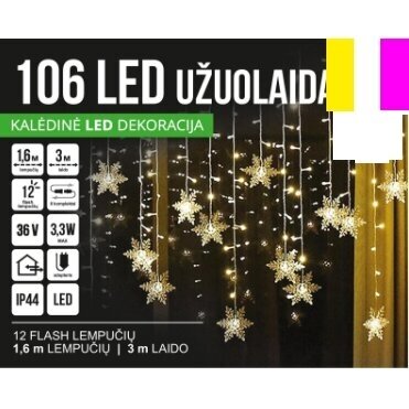 Girlianda užuolaida skaidriu laidu 1.6 x 1m 106LED Šiltai balta / balta / rožinė (20% baltos mirksinčios) Girlianda užuolaida skaidriu laidu 1.6 x 1m 106LED Šiltai balta / balta / rožinė (20% baltos mirksinčios)