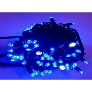 Girlianda laukinė 100LED Mėlyna + 20% baltos greitai mirksinčios spalvos Girlianda laukinė 100LED Mėlyna + 20% baltos greitai mirksinčios spalvos