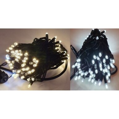 Girlianda laukinė 100LED Šiltai balta / Balta + 20% baltos greitai mirksinčios spalvos Girlianda laukinė 100LED Šiltai balta / Balta + 20% baltos greitai mirksinčios spalvos
