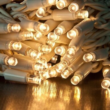 Girlianda varvekliai baltu laidu 500LED 8 funkcijos Šiltai balta Girlianda varvekliai baltu laidu 500LED 8 funkcijos Šiltai balta
