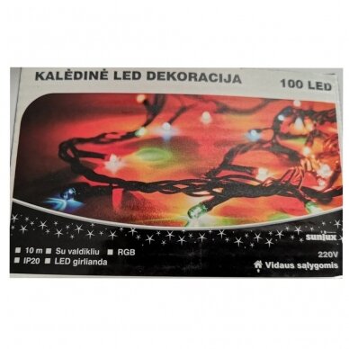 Girlianda 100LED 8 funkcijos juodu laidu Spalvota (Mėlyna/geltona/žalia/raudona) 1 Girlianda 100LED 8 funkcijos juodu laidu Spalvota (Mėlyna/geltona/žalia/raudona) 1