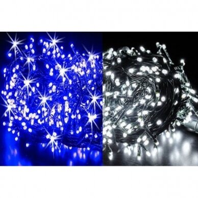 Girlianda 200LED Mėlyna / Balta + 25% baltos greitai mirksinčios spalvos Girlianda 200LED Mėlyna / Balta + 25% baltos greitai mirksinčios spalvos