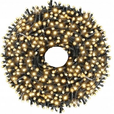 Girlianda 500LED juodu laidu Šiltai balta (20% baltos mirksinčios) Girlianda 500LED juodu laidu Šiltai balta (20% baltos mirksinčios)