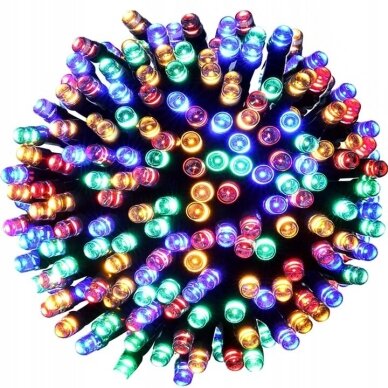 Girlianda 500LED juodu laidu Spalvota RGB Girlianda 500LED juodu laidu Spalvota RGB