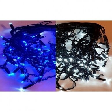 Girlianda varvekliai 180LED Mėlyna / balta + 20% baltai greitai mirksinčios spalvos Girlianda varvekliai 180LED Mėlyna / balta + 20% baltai greitai mirksinčios spalvos