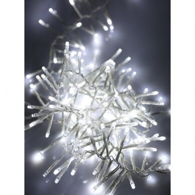 Girlianda varvekliai baltu laidu 500LED 8 funkcijos Balta Girlianda varvekliai baltu laidu 500LED 8 funkcijos Balta