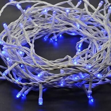 Girlianda varvekliai baltu laidu 500LED Mėlyna (20% baltos mirksinčios) Girlianda varvekliai baltu laidu 500LED Mėlyna (20% baltos mirksinčios)