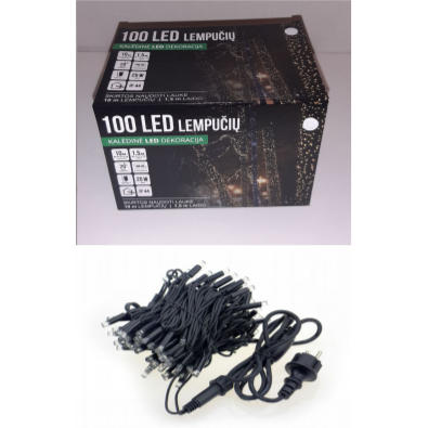 Girlianda laukinė 100LED Balta + 20% baltos greitai mirksinčios spalvos 1 Girlianda laukinė 100LED Balta + 20% baltos greitai mirksinčios spalvos 1