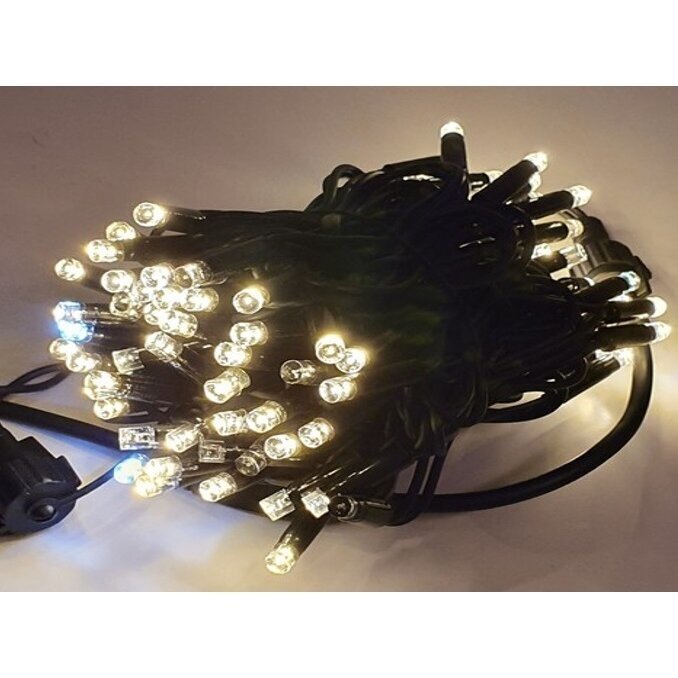 Girlianda laukinė 100LED Šiltai balta + 20% baltos greitai mirksinčios spalvos Girlianda laukinė 100LED Šiltai balta + 20% baltos greitai mirksinčios spalvos