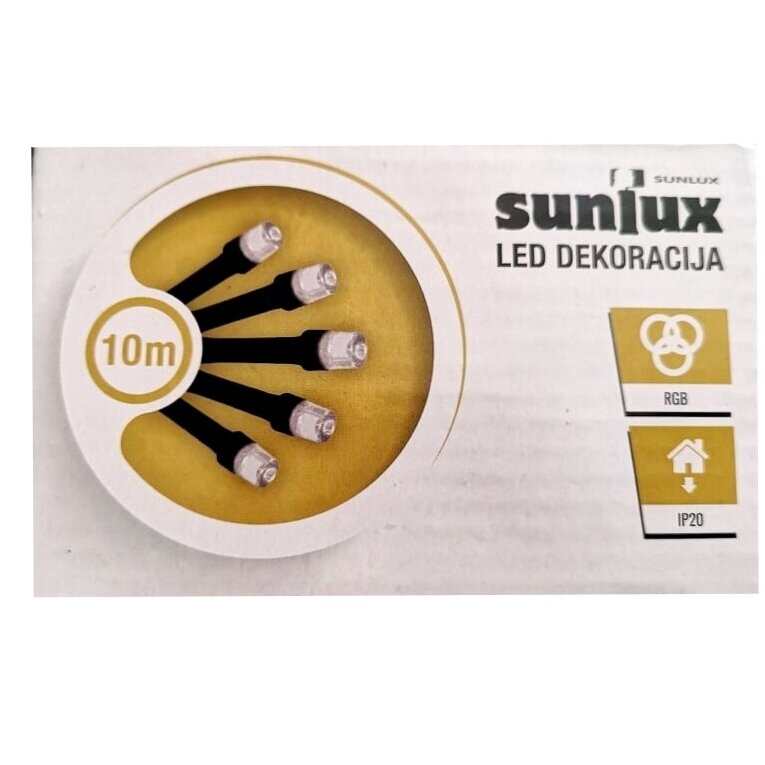Girlianda 100LED 8 funkcijos skaidriu laidu Spalvota (Mėlyna/geltona/žalia/raudona) 1 Girlianda 100LED 8 funkcijos skaidriu laidu Spalvota (Mėlyna/geltona/žalia/raudona) 1