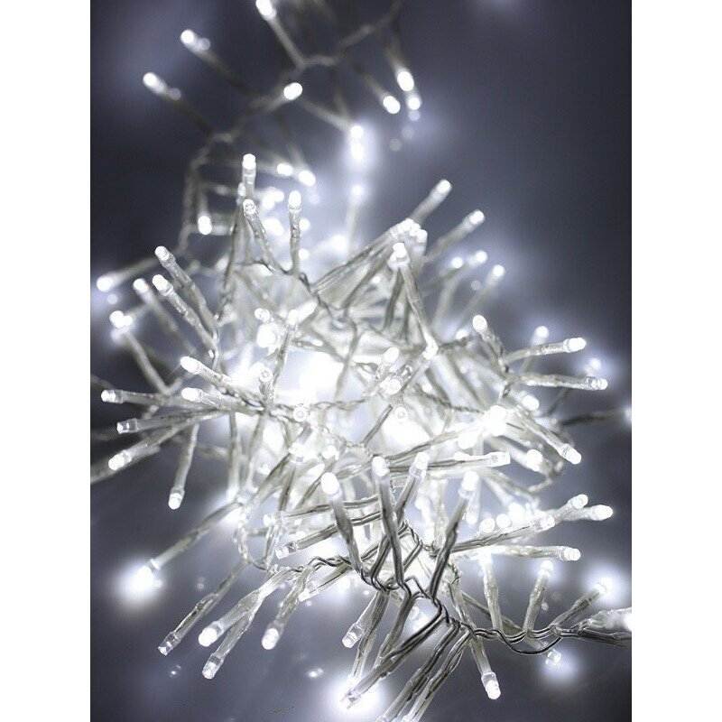 Girlianda varvekliai baltu laidu 300LED 8 funkcijos Balta Girlianda varvekliai baltu laidu 300LED 8 funkcijos Balta