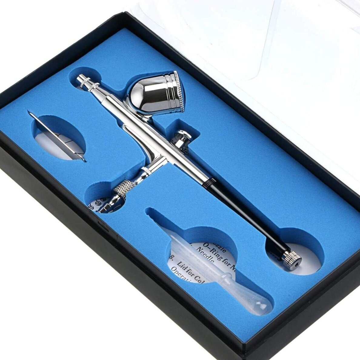 Aerografas Ø0.3mm 7cm³ 4vnt. 1/4" Aerografas Ø0.3mm 7cm³ 4vnt. 1/4"