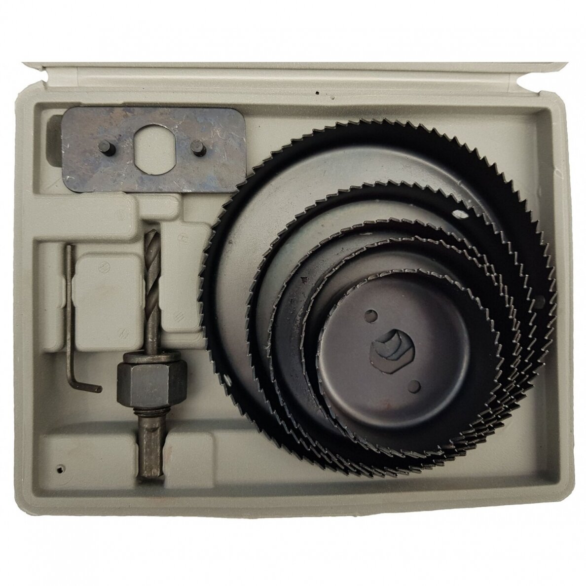 Grąžtų karūnų rinkinys medžiui 64-127mm 8vnt. 2 Grąžtų karūnų rinkinys medžiui 64-127mm 8vnt. 2