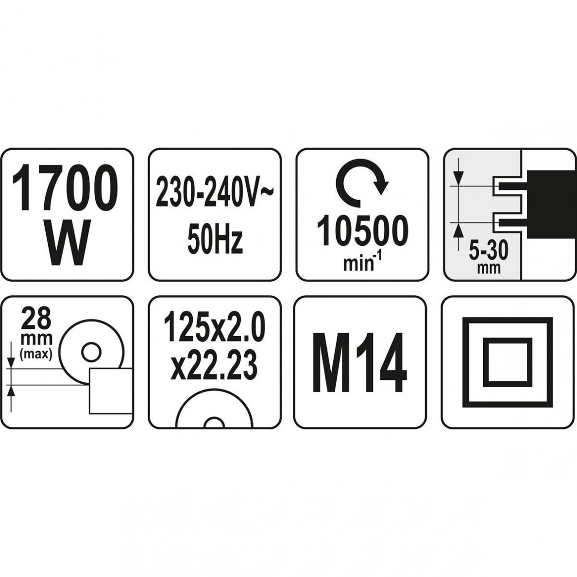 Griovelių darymo sienoje įrankis 125mm 1700W 3 Griovelių darymo sienoje įrankis 125mm 1700W 3