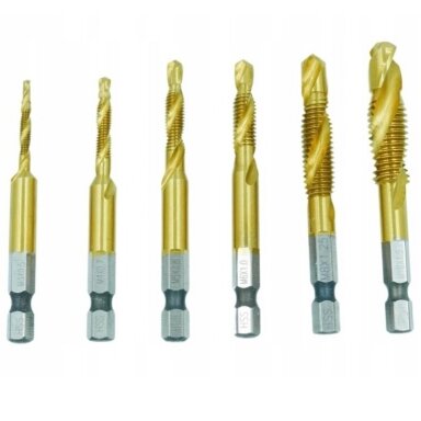 Srieginių grąžtų rinkinys HSS M3-M10 S11534 Srieginių grąžtų rinkinys HSS M3-M10 S11534